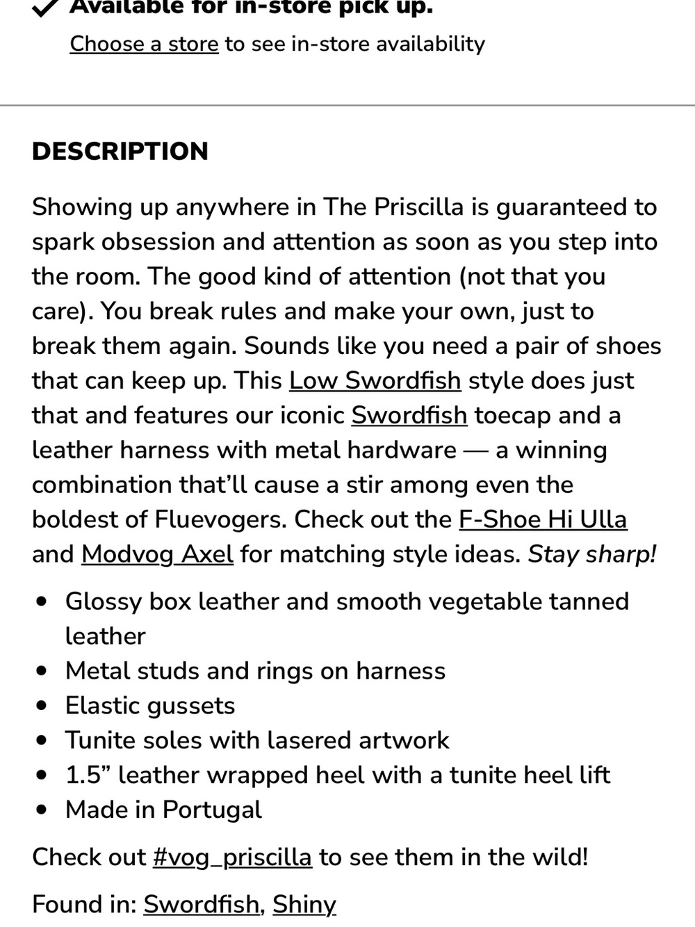 Fleuvog Priscilla Swordfish shoe - Picture 8 of 9